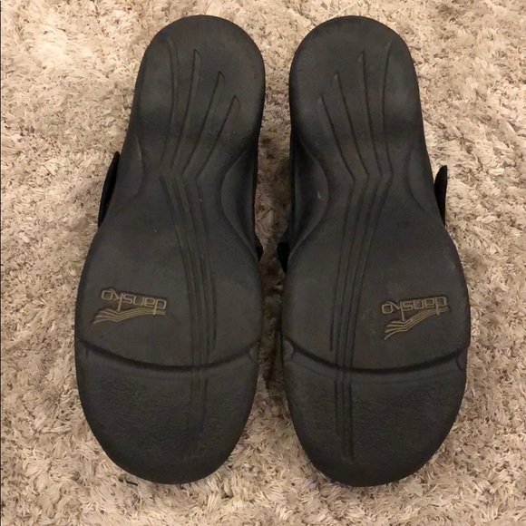 Dansko Black Leather Mary Jane Clogs - Picture 4 of 8